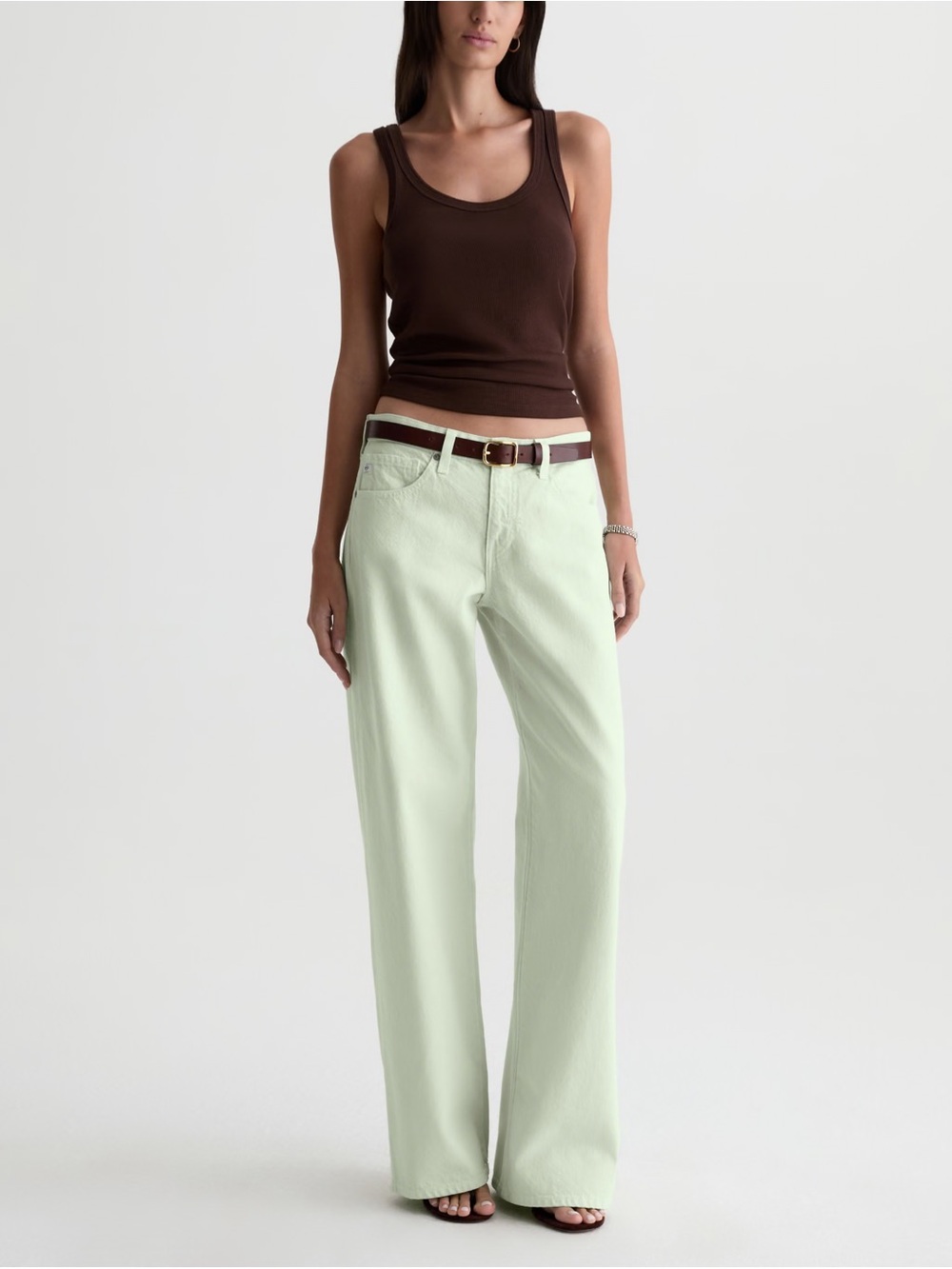 Ag Adriano Goldschmied Adria Jeans in Mint Green - Picture 2 of 7